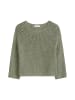 Marc O'Polo Pullover loose cropped in Grey Silk