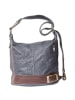 Florence Florence Schultertasche, Cityrucksack Leder grau, braun ca. 23cm