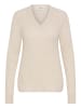 Oxmo V-Ausschnitt-Pullover OXFSinvi in Beige