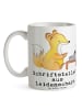 Mr. & Mrs. Panda Kaffeetasse Schriftsteller Leidenschaft mit Spruch in Weiß