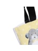 Mr. & Mrs. Panda Shopper Tasche Chinchilla Blume mit Spruch in Gelb Pastell