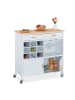 relaxdays Küchenwagen in Weiß - (B)86 x (H)88,5 x (T)41 cm