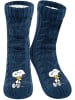 Snoopy Peanuts Snoopy Hüttensocken Strick Haussocken Kuschelsocken in blau