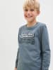 JACK & JONES Junior Langarmshirt JJELOGO TEE LS O-NEC 2 COL JNR in stormy weather