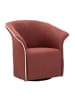 Mauro Ferretti Drehsessel in bordeauxrotem Stoff, 83,5 x 66 x 80 cm