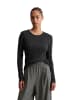 Marc O'Polo DENIM Rippstrick-Pullover slim in Anthra Melange