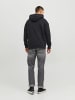 Jack & Jones Bequemer Kapuzenpullover mit dezentem Schriftzug Robust in Schwarz
