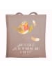 Mr. & Mrs. Panda Tote Bag Rotkehlchen Federn mit Spruch in Braun Pastell