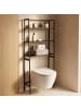 relaxdays Waschmaschinenregal in Schwarz - (B)65 x (H)157 x (T)28 cm