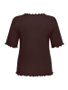 CARTOON Halbarm-Shirt mit Kragen in Dunkelbraun