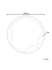 Beliani Wandspiegel LANGON in Braun - (W) 60 x (H) 60 x (L) 2 cm