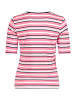 Betty Barclay Basic Shirt mit Rippenstruktur in Pink/Dark Blue