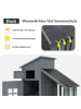 ABRIHOME Gerätehaus in Grau Tannenholz mit 2 Ablagen 124x46x174 cm
