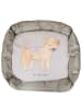 Mr. & Mrs. Panda Hundebett Border Terrier Lebensretter ohne Spruch in Grau Pastell