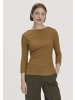 Hessnatur Hessnatur Boatneck Longsleeve Slim aus Bio-Baumwolle in bernstein