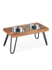 relaxdays Napfständer in Natur/ Schwarz - (B)49,5 x (H)23 x (T)25 cm