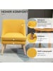 HOMCOM Sessel-63B x 69T x 79,5H cm-Gelb