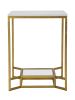 Mauro Ferretti Couchtisch aus Metall und Marmor, 47 x 47 x 60 cm