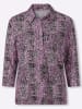 Sieh an! Poloshirt in orchidee-ecru-bedruckt