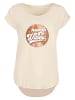 F4NT4STIC Long Cut T-Shirt Mothers Day Mama Vibes Vintage Inspired Motherhood in Whitesand