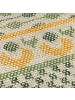 KADIMA DESIGN Teppich Jacquard-gewebt, Jute & Baumwolle, mit Boho-Bordüre in Grün-Gelb