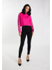 faina Damen Strickpullover Mit Pailletten in Pink