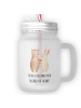Mr. & Mrs. Panda Trinkglas Mason Jar Bär und Hase Umarmen mit Sp... in Transparent