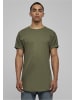 Urban Classics Urban Classics Herren Long Shaped Turnup Tee in olive