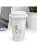 Mr. & Mrs. Panda Becher Kaffee Hund Australien Shepherd ohne Spruch in Weiß