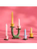 IB Laursen Kerzenhalter BLUME Gelb Blau Rosa Blume für 1 Kerze 3er Set