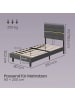 VASAGLE Bettgestell Kacy in Bleigrau - (B)90 x (H)(110-116.5) x (T)202 cm