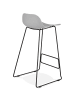 KADIMA DESIGN Barhocker Kunststoff-Sitz & Metallbeinen, 76 cm, Industrial in Grau-Schwarz
