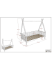 58 aufm Kessel TIPI Bett Keisha 90x200 in Sprossenoptik Kiefer Massivholz natur