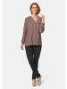 GOLDNER Moderne Druckbluse in legerer Form in rot / gemustert