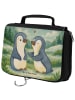 Mr. & Mrs. Panda Schminktasche Pinguine trösten Design ohne Spruch in Weiß