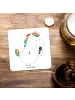 Mr. & Mrs. Panda Bierdeckel Einhorn Sänger ohne Spruch in Weiß