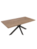 MCW Esszimmertisch O55 Industrial MDF Metall 180cm, Walnuss-Optik
