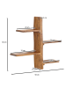 FineBuy Wandregal in Braun / Sheesham / 58x15x60