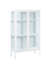 Beliani Vitrine NASH in Weiß - (W) 90 x (H) 150 x (L) 35 cm