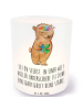 Mr. & Mrs. Panda Windlicht aus Glas Bär Autismus mit Spruch in Transparent