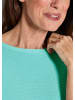 GOLDNER Strickpullover Eleganter Baumwollpullover, Halbarm in mint