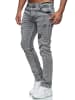 RESLAD Jeans Destroyed Stretch Denim in grau(2090)