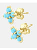 Vanlere Ohrstecker aus 375 Gelbgold Blumen-Design