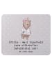 Mr. & Mrs. Panda Mouse-Pad Ärztin Superheld mit Spruch in Grau Pastell