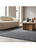 KADIMA DESIGN Teppich Kurzflor Waschbar Einfarbig LECH Microfaser OEKO-TEX in Grau