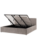 Beliani 2-tlg Doppelbett LAGARDE in Beige/Schwarz