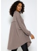 SASSYCLASSY Ultra Oversize Musselin-Blusenhemd lange Variante in Taupe