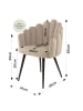 Qiyano Esszimmerstuhl Lani mit Armlehne in Muschel-Form Beige