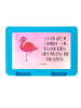 Mr. & Mrs. Panda Brotdose Flamingo Classic mit Spruch in Aquarell Pink