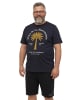 Men Plus Kurzarm T-Shirt in schwarz